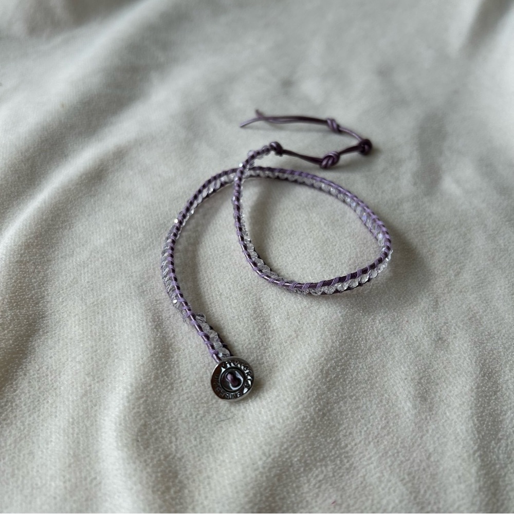 Victoria Emerson Purple Beaded Wrap Bracelet